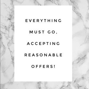 everything listed must go, accepting offers:)